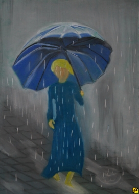 Kobieta w deszczu