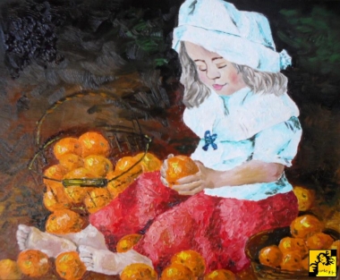 Dziewczynka z pomarańczami