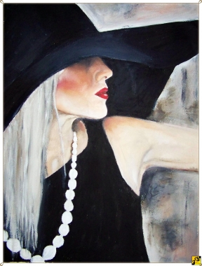 Olej  Black and white - 30 x 40 cm