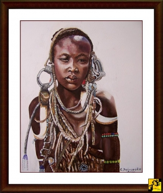 African beauty dziewczyna z Etipii