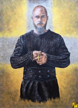 Ragnar Lothbrok -olej na płotnie 70x50cm