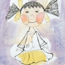 Mała dziewczynka-ilustracja dla dzieci
