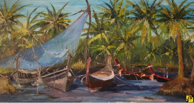 Tajskie łodzie rybackie