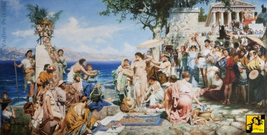 Fryne na święcie Posejdona w Eleusis