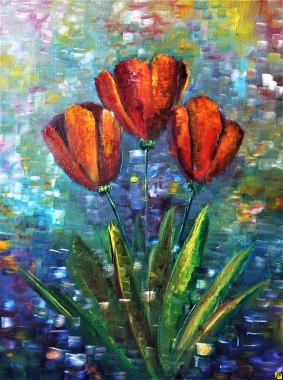 Barwne tulipany