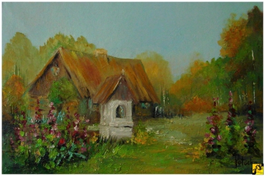 Kapliczka z malwami