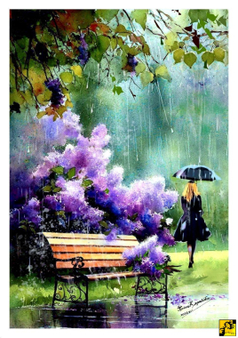 Pożegnanie w deszczu, został ślad bzu