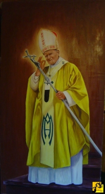 papież w żółtym ornamencie