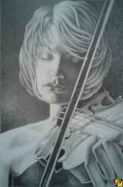 Grająca na skrzypcach