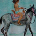 aborygenka na koniu