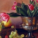 owoce i tulipany