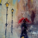 kobieta w deszczu