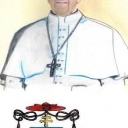 Papież Franciszek - plakat z herbem