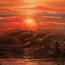 Sunset, dry pastel
