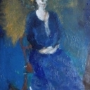 portret niebieski