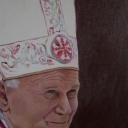 papież w czerwonym ornamencie