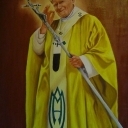papież w żółtym ornamencie