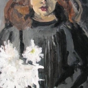 Olga Boznańska Dziewczynka z chryzantemami